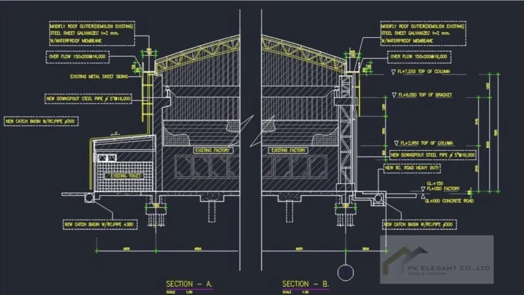 section-plan-toyota-solar-4000 kWp